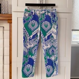 Chico’s Platinum Paisley Crop Jeans